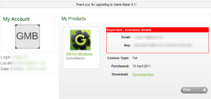 GameMaker 8.1 License key at the YoYo Game Store