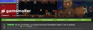 Yoyo Games discuss GMS2 on Reddit