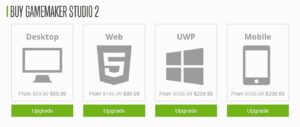 GameMaker Studio 2 GMS2 Upgrade Fees